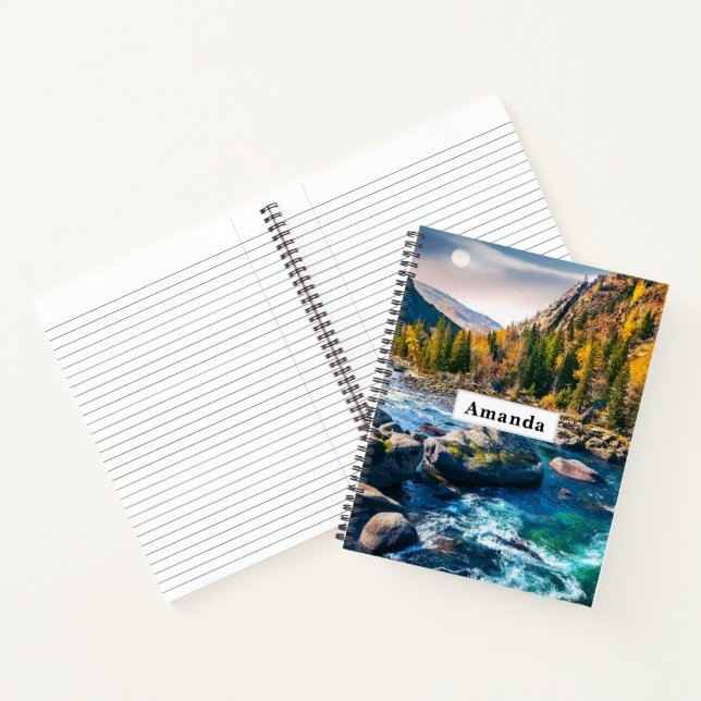 River and Mountains Scenic Photo Notebook (Inside)