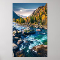 River and Mountains Scenic Photo
