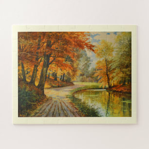 River and woodland in autumn Puzzle