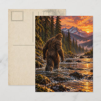 River at Dusk Bigfoot Postcard