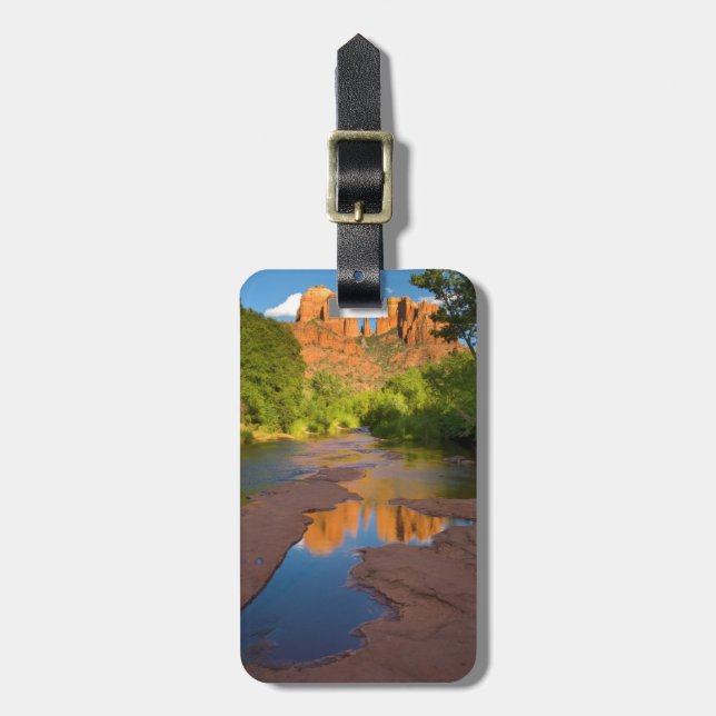 River at Red Rock Crossing, Arizona Luggage Tag (Front Vertical)