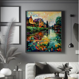 River Bank Impressionism Photo Print