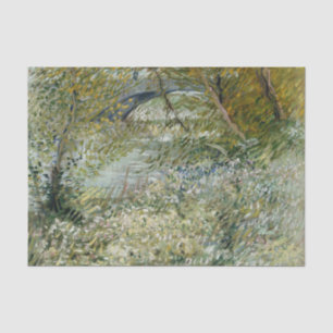River Bank in Springtime by Vincent Van Gogh Tissue Paper