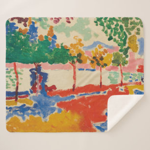 River Banks Andre Derain Sherpa Blanket