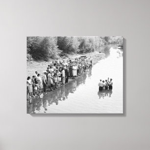 River Baptism, 1940 Canvas Print