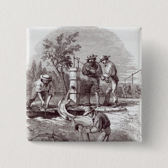 River-bed claim on the Turon 15 Cm Square Badge (Front)