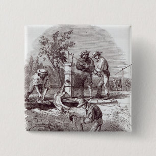 River-bed claim on the Turon 15 Cm Square Badge