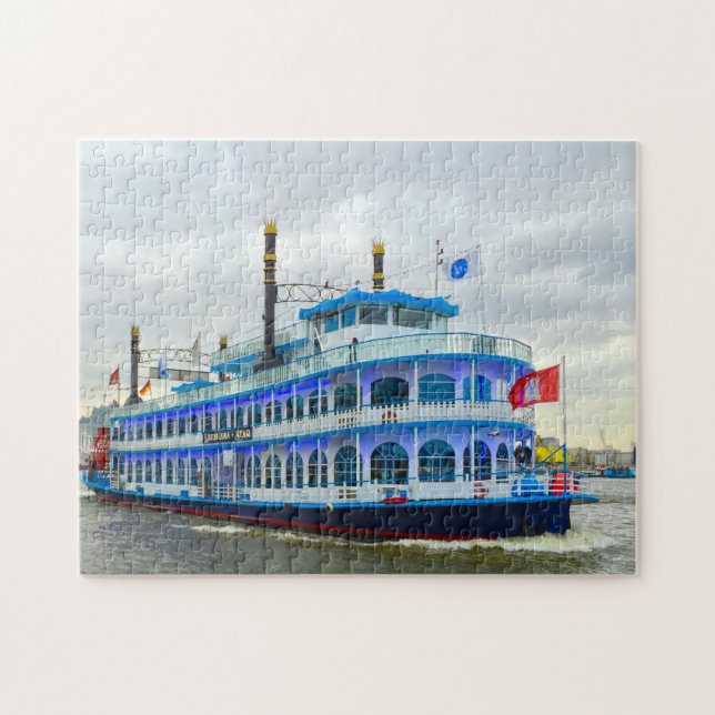 River Boat Hamburg Germany. Jigsaw Puzzle (Horizontal)