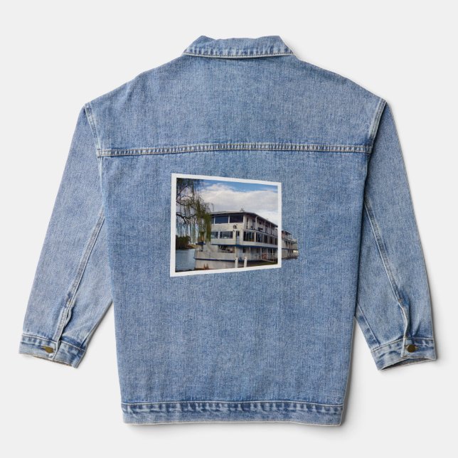 River Boat Pop Out Art,  Denim Jacket (Back)
