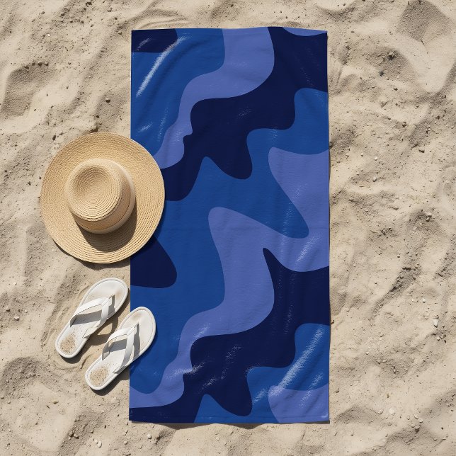 River Breeze Navy Blue Beach Towel (Creator Uploaded)