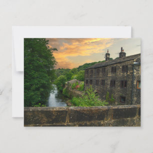 River Calder from Hawksclough Bridge Postcard