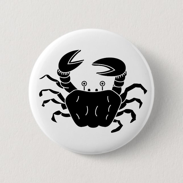 River Crab 6 Cm Round Badge (Front)