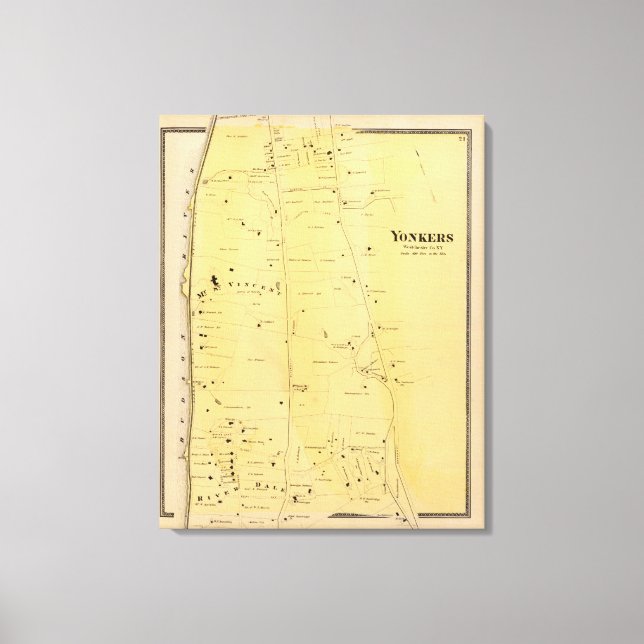River Dale and Mt St Vincent Atlas Map Canvas Print (Front)