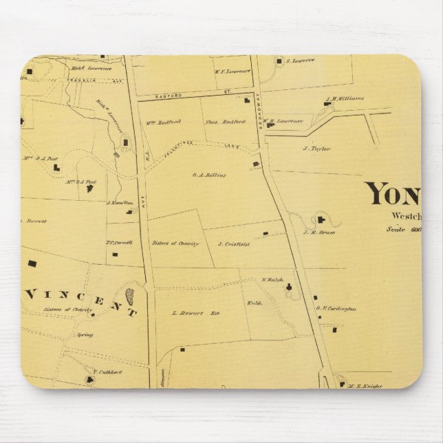 River Dale and Mt St Vincent Atlas Map Mouse Mat (Front)