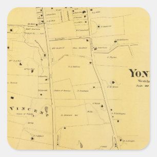 River Dale and Mt St Vincent Atlas Map Square Sticker