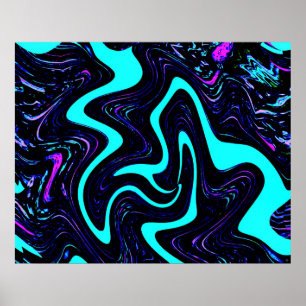 River Dance Abstract Poster