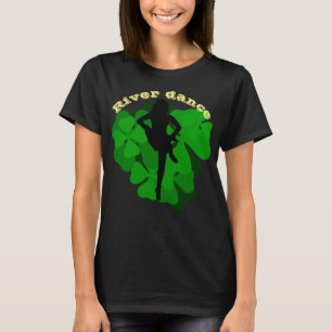 River dance,  Irish dance, Green clover/shamrock T-Shirt