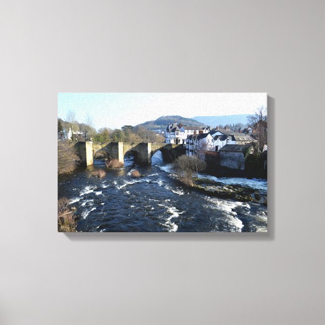 River Dee at Llangollen Canvas Print (Front)