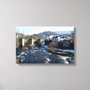 River Dee at Llangollen Canvas Print