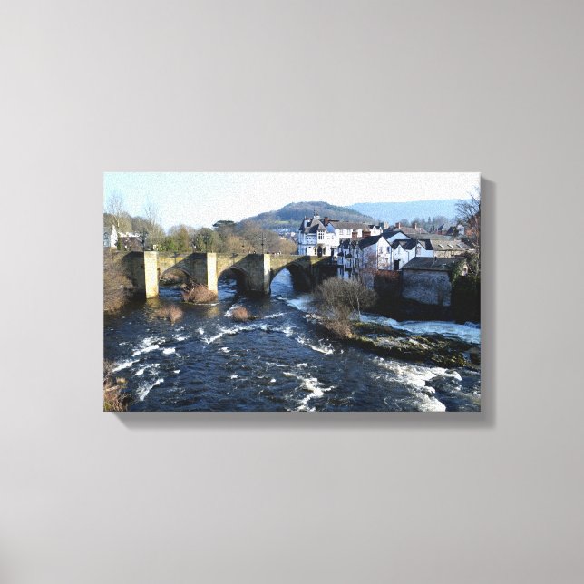 River Dee at Llangollen Canvas Print (Front)