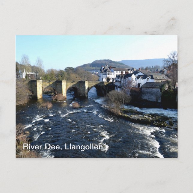 River Dee at Llangollen Postcard (Front)
