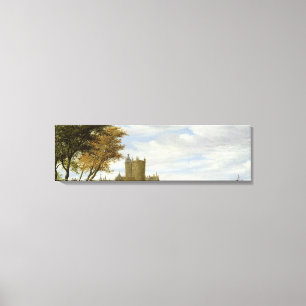 River Estuary with a castle Canvas Print