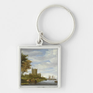 River Estuary with a castle Key Ring