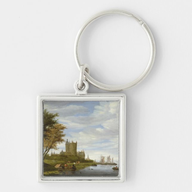 River Estuary with a castle Key Ring (Front)