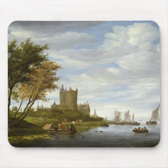 River Estuary with a castle Mouse Mat (Front)