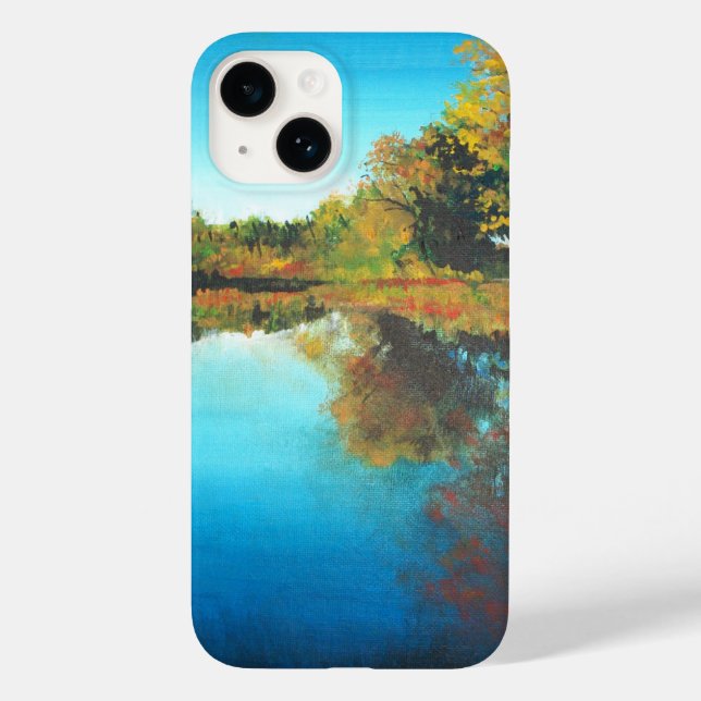 River Fall Autumn Landscape Case-Mate iPhone Case (Back)