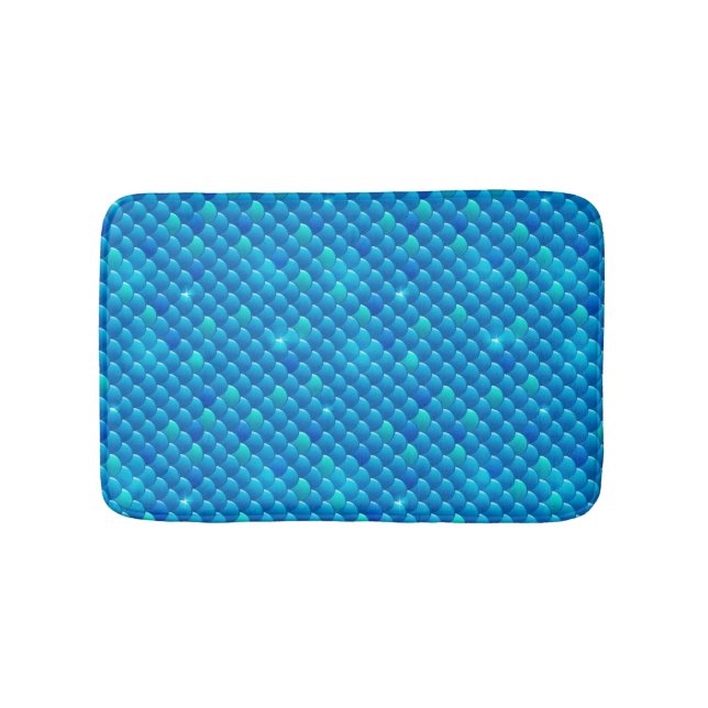 river fish scales bath mat (Front)