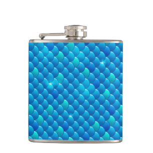 river fish scales hip flask