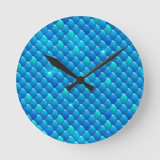 river fish scales round clock (Front)