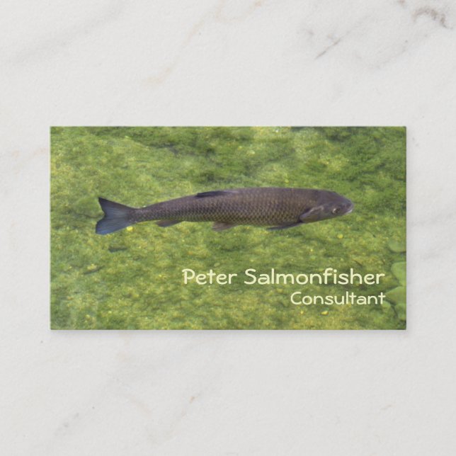 River fish swimming business card (Front)
