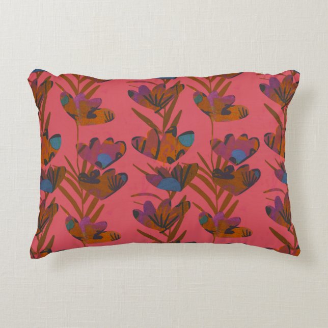 River Flowers Decorative Cushion (Front)