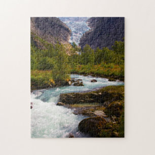 River Flowing From Briksdal Glacier Jigsaw Puzzle