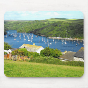 River Fowey and boats, Cornwall Mouse Mat