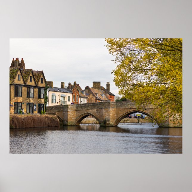 River Great Ouse at St Ives Cambridgeshire UK Poster (Front)