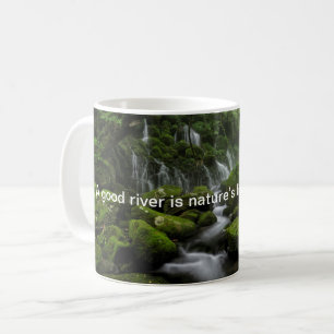 River - Green forest - Quote Mix Coffee Mug