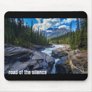 River - Green forest - Rock - Quote Mix Mouse Mat