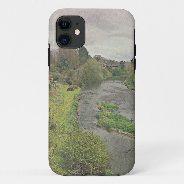 River Hafren in Newtown, Powys Case-Mate iPhone Case (Back)