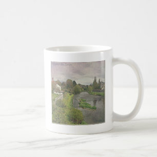 River Hafren in Newtown, Powys Coffee Mug