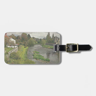 River Hafren in Newtown, Powys Luggage Tag