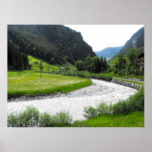River in the Swiss Alps Poster