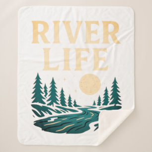 River Is Life Sherpa Blanket – Cosy Nature Inspire