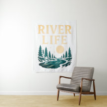 River Is Life Tapestry – Nature Inspired