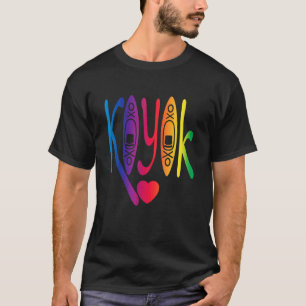 River Kayaking Heart For Lake Kayak Trip Boating T-Shirt