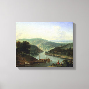 River Landscape, 1697 Canvas Print