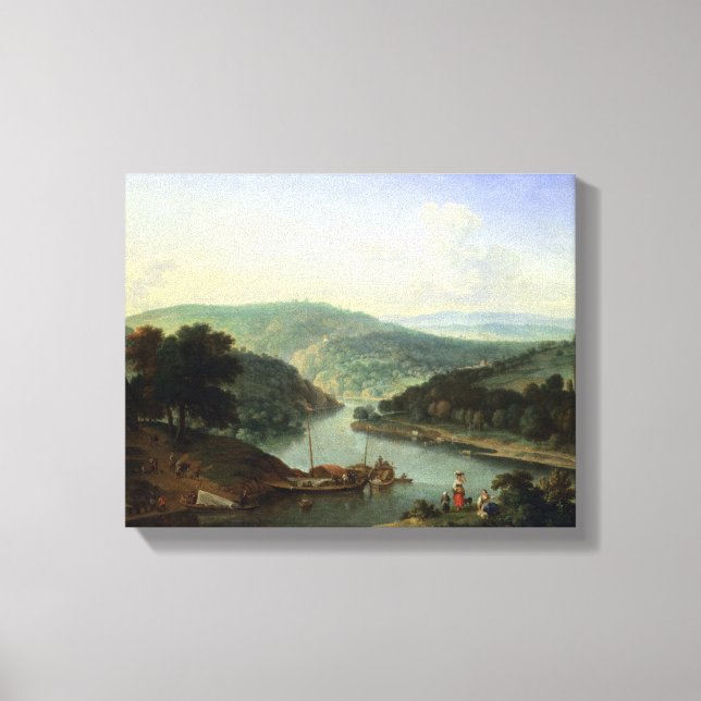 River Landscape, 1697 Canvas Print (Front)