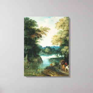 River Landscape Canvas Print